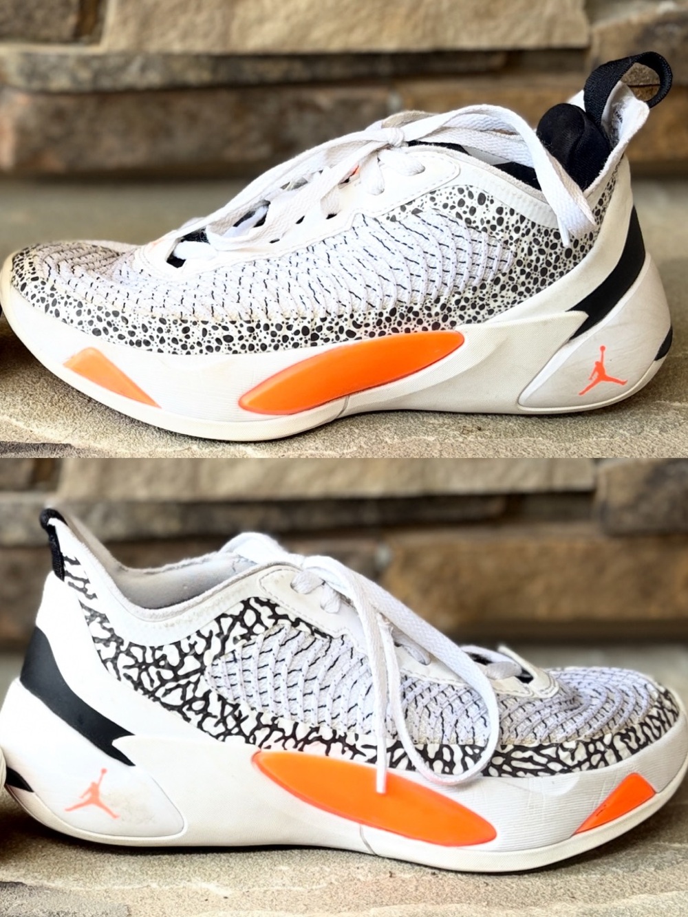 Air Jordan Luka 1 “Safari” - Youth Size 4.5 Kids - White/Total Orange/Black Nike